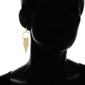 Gold Plated Chain Drop Hoop Earrings - Assorted Styles by DailySale