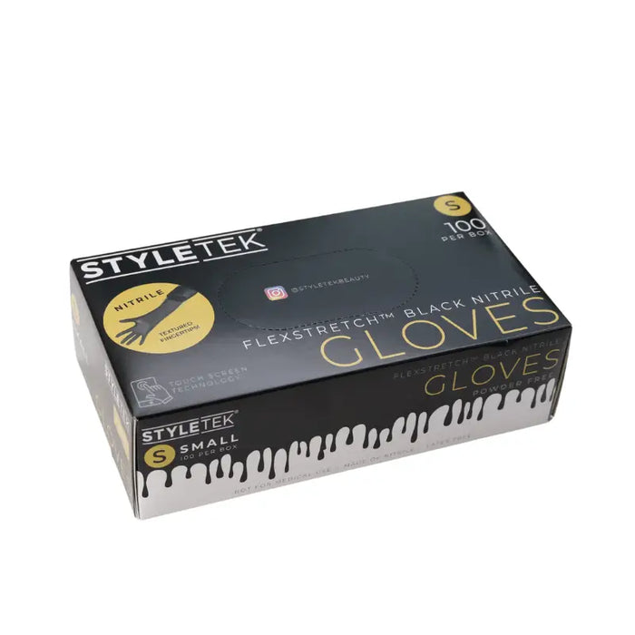 Styletek Black Nitrile Gloves 100pk by The Warehouse Salon
