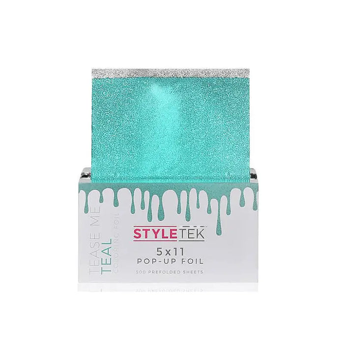 Styletek Tease Me Teal Embossed Pop-Up Foil 500ct 5x11 by The Warehouse Salon