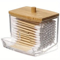 Stylish 7oz Bathroom Organizer - Freestanding Swab & Pad Holder by DailySale