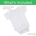 Sublimation Blank Baby Onesie Polyester White 100% polyester by INNOSUB USA by INNOSUB USA