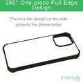 Sublimation Blanks 2D Bumper Anti-Shock Case for iPhone 15|16|17 Series - With White Glossy Aluminum Insert by INNOSUB USA