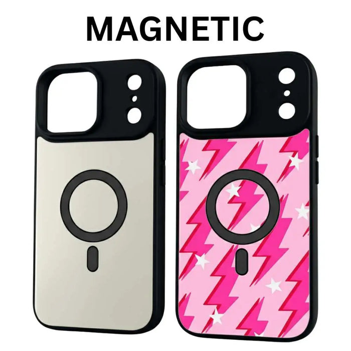 Sublimation Blanks 2D Magnetic Black Rubber Cases for iPhone 17|16|15|14|13|12|Air|Plus|Pro|Pro Max by INNOSUB USA