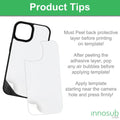 Sublimation Blanks 2D Magnetic Black Rubber Cases for iPhone 17|16|15|14|13|12|Air|Plus|Pro|Pro Max by INNOSUB USA