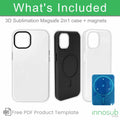 Sublimation Blanks 3D Magnetic Phone Cases for iPhone 17|16|15|14|13|12: 2-in-1 Tough Case by INNOSUB USA