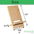 Sublimation Blanks Bamboo Mobile Phone Stand-Holder For iPhone/Android by INNOSUB USA