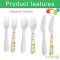 Sublimation Blanks flatware set Polymer Kid's Knife Spoon Fork Plate Cup Bowl by INNOSUB USA