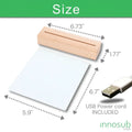 Sublimation Blanks Glass Photo LED Panel with Wood Base 6x8 Inch by INNOSUB USA