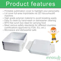 Sublimation Blanks Kids Lunch Box Polymer Double Locking (3D Sublimation ) by INNOSUB USA