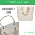 Sublimation Blanks Linen Tote Bag With Strong Rope - 19x15 ” by INNOSUB USA