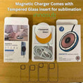 Sublimation Blanks Magnetic Wireless Charger - 15W With LED - Black/White by INNOSUB USA