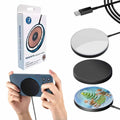 Sublimation Blanks Magnetic Wireless Charger - 15W With LED - Black/White by INNOSUB USA