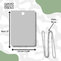 Sublimation Blanks Military ID Tag - SILVER - 1 Side Print + Chain 28 inch by INNOSUB USA