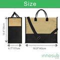Sublimation Blanks Patchwork Linen Handbag- 43*34*17cm- Cream/Linen/White by INNOSUB USA