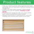 Sublimation Blanks Pencil Box with 12 pcs Color Pencils | PlyWood Brush Set by INNOSUB USA