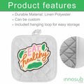 Sublimation Blanks Quilted Pot Holder 8x8"- Kitchen Oven Hot Pads in Style by INNOSUB USA