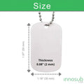 Sublimation Dog Tag Necklace Blank - 2 Sided | Custom Military Id | Sublimation Pet ID by INNOSUB USA by INNOSUB USA