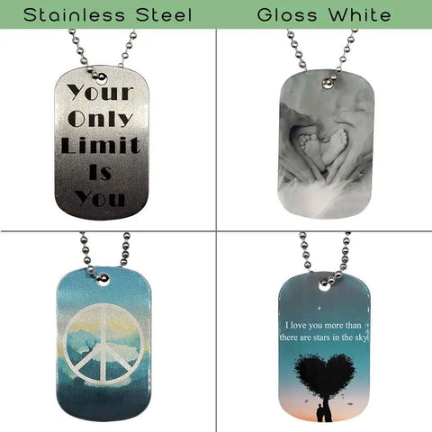 Sublimation Dog Tag Necklace Blank - 2 Sided | Custom Military Id | Sublimation Pet ID by INNOSUB USA by INNOSUB USA