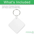 Sublimation Keychain Blank - 2 Sided | Fiberglass Keychain | Sublimation Keychain | by INNOSUB USA by INNOSUB USA