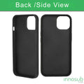 Sublimation Phone Black Rubber Cases for iPhone 17|16|15|14|13|12|11|Air|Plus|Pro|ProMax - Aluminum Insert by INNOSUB USA