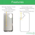 Sublimation Phone Black Rubber Cases for iPhone 17|16|15|14|13|12|11|Air|Plus|Pro|ProMax - Aluminum Insert by INNOSUB USA