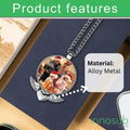 Sublimation Photo Round Necklace Blanks with Wings Below Pendant Ornament by INNOSUB USA