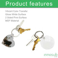 Sublimation Printing MDF Keychain Blank - 2 Sided | Custom Keychain | Sublimation Keychain | Heat Transfer Keychain by INNOSUB USA by INNOSUB USA