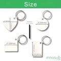 Sublimation Printing MDF Keychain Blank - 2 Sided | Custom Keychain | Sublimation Keychain | Heat Transfer Keychain by INNOSUB USA by INNOSUB USA