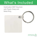 Sublimation Printing MDF Keychain Blank - 2 Sided | Custom Keychain | Sublimation Keychain | Heat Transfer Keychain by INNOSUB USA by INNOSUB USA