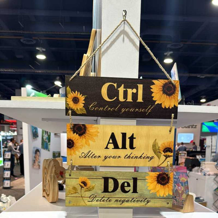 Three Piece Sublimation Blank Wall Hanging Wood Sign with Hemp Rope by INNOSUB USA