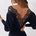 Summark Ladies Lace Long Sleeve Casual Slim Dress by DailySale