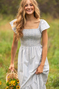 Summer Flutter Sleeve Midi Dress: XL by Boutique 23