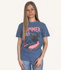 Summer Vibes Highland Cow Graphic - Blue Jean by Boutique 23