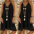 Summer Women's Loose V-neck Sling Sleeveless Dress by DailySale
