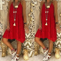 Summer Women's Loose V-neck Sling Sleeveless Dress by DailySale