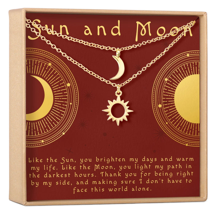Sun and Moon Celestial Jewelry Necklace Set by Dear Ava