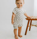 short sleeve romper | sun by Finn + Emma