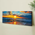Sunrise On Atlantic Ocean Canvas Wall Art II by Tailored Canvases