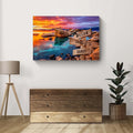Sunset Beach Skies Family Names Sign by Tailored Canvases