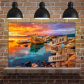 Sunset Beach Skies Family Names Sign by Tailored Canvases