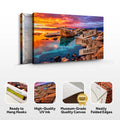 Sunset Beach Skies Family Names Sign by Tailored Canvases