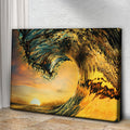Sunset Ocean Wave Canvas Wall Art by Tailored Canvases