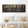 Sunsets Are Best At Coordinates Sign II by Tailored Canvases