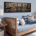 Sunsets Are Best At Coordinates Sign II by Tailored Canvases