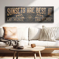 Sunsets Are Best At Coordinates Sign II by Tailored Canvases