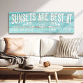 Sunsets Are Best At Coordinates Sign III by Tailored Canvases