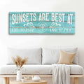 Sunsets Are Best At Coordinates Sign III by Tailored Canvases