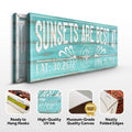 Sunsets Are Best At Coordinates Sign III by Tailored Canvases