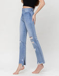 Super High Rise Straight Ankle With Slit Detail by Boutique 23