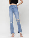 Super High Rise Straight Ankle With Slit Detail
